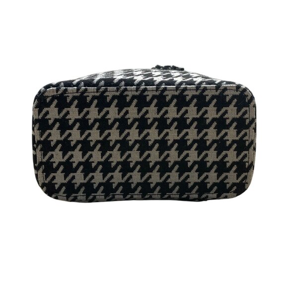 Glowiest Women’s Black & White Houndstooth Signature Vanity Shoulder Case Size S - Picture 7 of 9